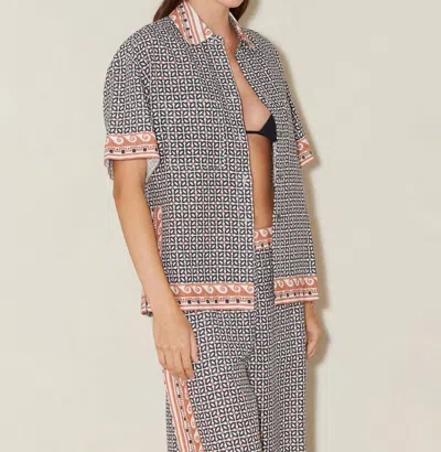 Boteh Delphi Boy Shirt In Terracotta In Gray