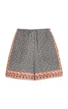 Boteh Delphi Linen-cotton Boy Shorts In Black