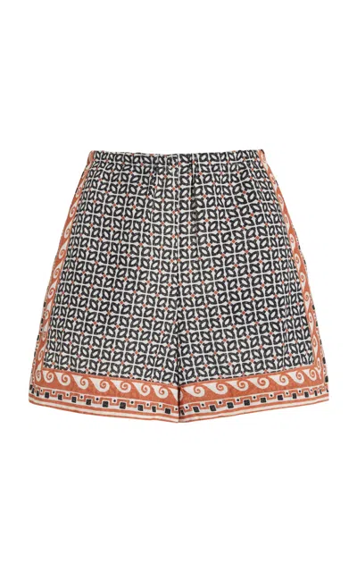 Boteh Delphi Linen-cotton Boy Shorts In Black