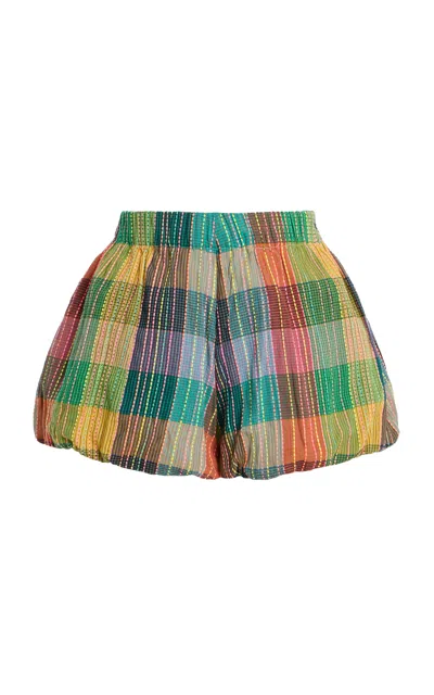 Boteh Echo Cotton Bubble Shorts In Multi