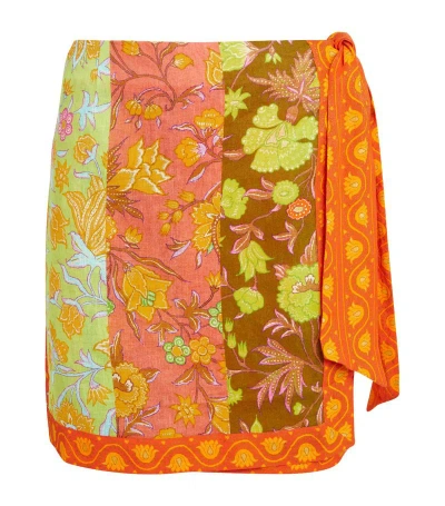 Boteh Alvita Floral-print Mini Wrap Skirt In Multi