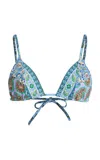 Boteh Onda Dalian Triangle Bikini Top In Blue