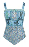 Boteh Onda Zoe One-piece Swimsuit In Blue