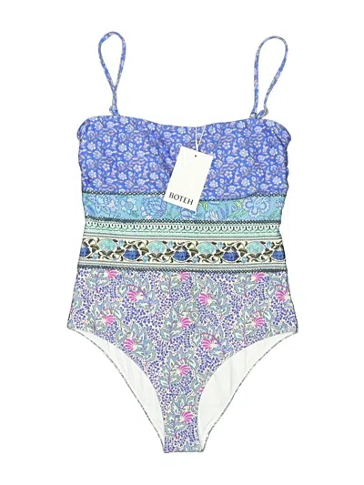Boteh One Piece Swimsuit In Blue