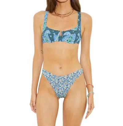 Boteh Women's Onda Alley Underwire Bikini Swim Top In Blue Floral