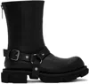 Both Black Gao Harness Boots In Black