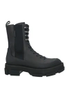Both Man Ankle Boots Black Size 7 Leather, Rubber In Black
