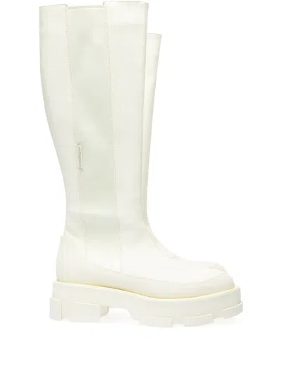 Both Platform Boots In White