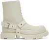 Both White Gao Harness Boots In White