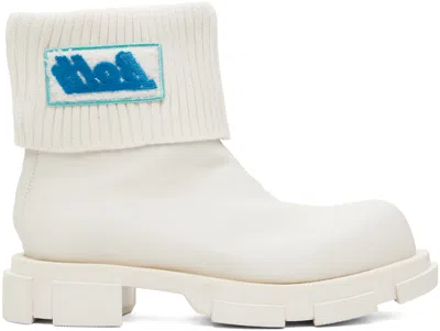 Both White Gao Mid Chelsea Boots