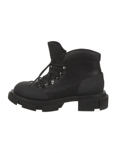 Pre-owned Both X Clergerie Leather Combat Boots In Black