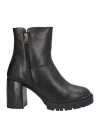 Bothega 41 Woman Ankle Boots Black Size 8 Leather In Black