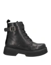 Bothega 41 Woman Ankle Boots Black Size 8 Leather In Black