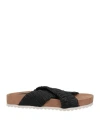 Bothega 41 Woman Sandals Black Size 6 Soft Leather In Black