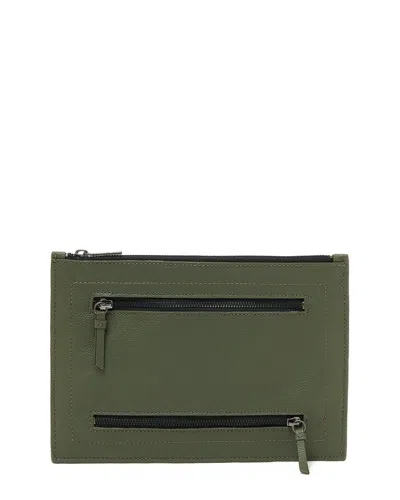 Botkier Chelsea Large Leather Pouch In Green