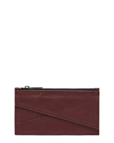 Botkier Crosstown Slip Leather Wallet In Red