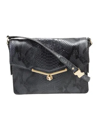 Pre-owned Botkier Embossed Leather Messenger Bag In Gray