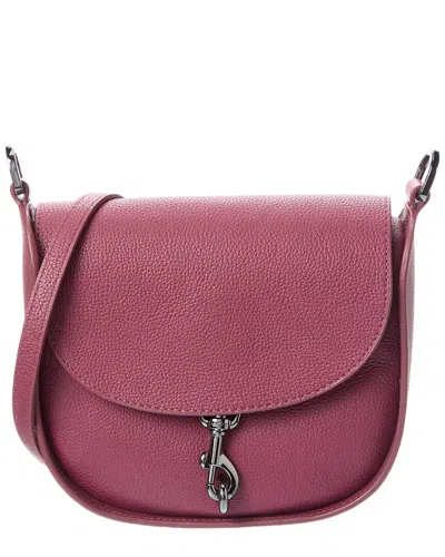 Botkier Trigger Leather Saddle Bag In Red