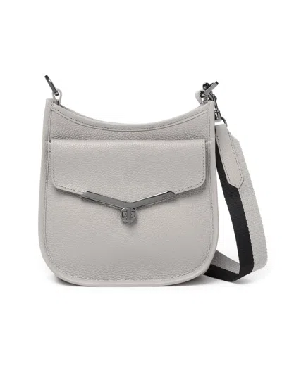 Botkier Valentina Small Leather Hobo Bag In Silver Grey