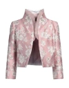 Botondi Couture Woman Blazer Antique Rose Size 6 Polyester, Silk, Metallic Polyester, Polyamide In Pink
