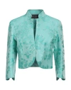 Botondi Couture Woman Blazer Turquoise Size 10 Polyester, Silk In Blue
