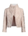Botondi Couture Woman Jacket Blush Size 8 Polyester, Silk, Metallic Polyester, Polyamide In Pink