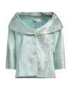 Botondi Couture Woman Jacket Light Green Size 10 Viscose, Acetate, Metallic Polyester In Green