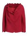 Botondi Couture Woman Jacket Red Size 14 Virgin Wool, Polyamide, Elastane In Red