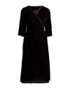 Botondi Couture Woman Midi Dress Burgundy Size 14 Viscose, Polyamide In Red