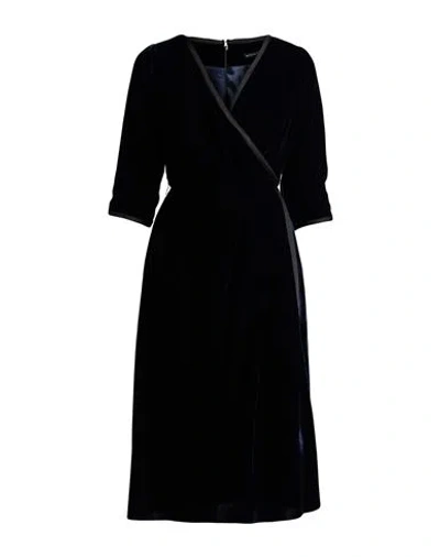Botondi Couture Woman Midi Dress Midnight Blue Size 12 Viscose, Polyamide