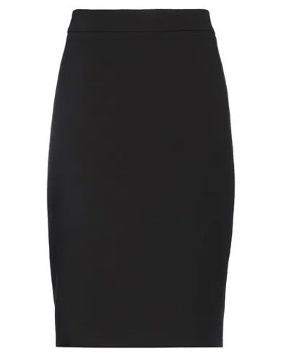 Botondi Couture Woman Midi Skirt Black Size 14 Polyester, Viscose, Elastane In Multi