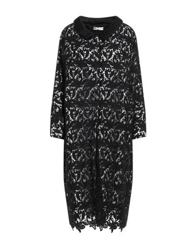 Botondi Couture Woman Overcoat & Trench Coat Black Size 16 Wool, Acrylic