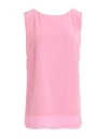 Botondi Couture Woman Top Pink Size 8 Acetate, Viscose In Pink