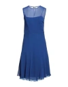 Botondi Milano Woman Midi Dress Blue Size 6 Cupro In Blue