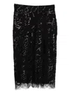 Botsi Lace-fabric Skirt In Black