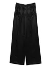 Botsi Lace Panel Trousers In Black