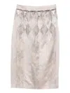 Botsi Lumiere Diamond-lace Midi Skirt In Neutral