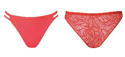 Bott Lingerie Women's High-waist Lace Brief La First - Red Hot