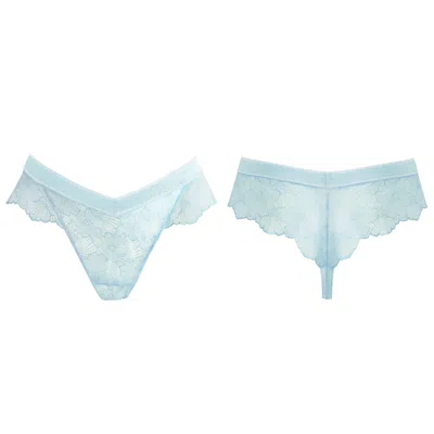 Bott Lingerie Women's Seamless Back Lace Thong Blossom – Blue Ice