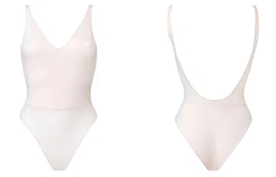 Bott Lingerie Women's Soft Lace Bodysuit La First - White Rosé