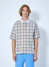 Bott Check-pattern Polo Shirt In Blue