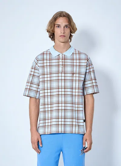 Bott Plaid Polo Shirt In Blue