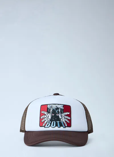 Bott The Hands Mesh-back Trucker Cap In Brown