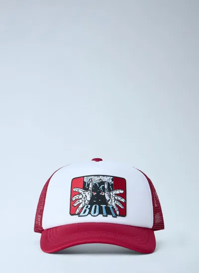 Bott The Hands Mesh-back Trucker Cap In Red
