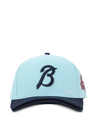 Bottega Desires Double-brim Logo-embroidered Cap In Blue