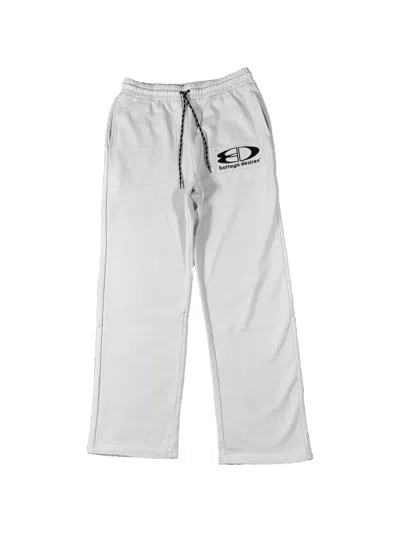 Bottega Desires Logo-patch Track Pants In White