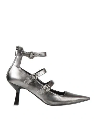 Bottega Lotti Woman Pumps Charcoal Size 6 Synthetisches Material In Gray