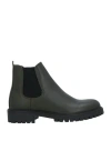 Bottega Marchigiana Man Ankle Boots Military Green Size 12 Calfskin In Green