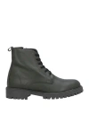 Bottega Marchigiana Man Ankle Boots Military Green Size 12 Calfskin In Green