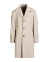 Bottega Martinese Man Coat Beige Size 40 Virgin Wool, Polyamide, Cashmere In Neutral